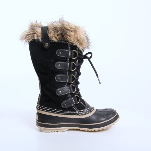 Sorel Joan Of Arctic Winter Tall Boots in Black Women Size 7 - Picture 10 of 14